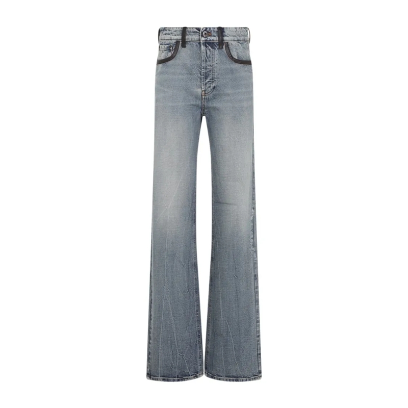 Miu Miu Jeans Relaxed-Fit Flared Leg Jeans With Vintage Appeal Blue