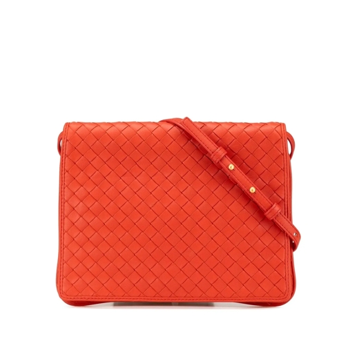 Bottega Veneta Sac à bandoulière 2012-2024 Nappa Intrecciato Flap Crossbody orange (Image 2)