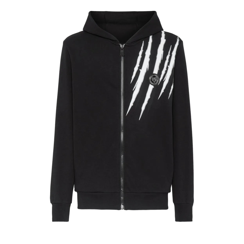 Plein Sport Top Sweatjacke Mit Kapuze Scratch schwarz