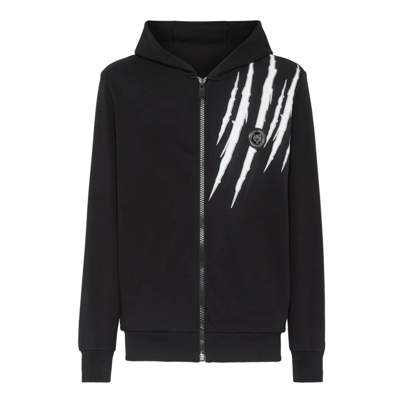Plein Sport Top Sweatjacke Mit Kapuze Scratch schwarz