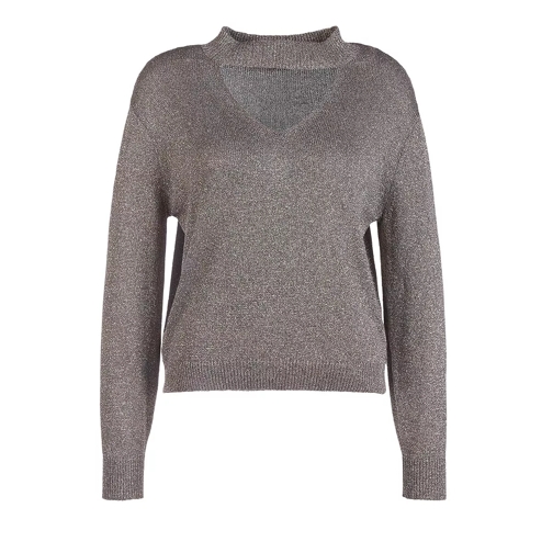Luisa Cerano Cut-Out-Pullover warm grey Maglione