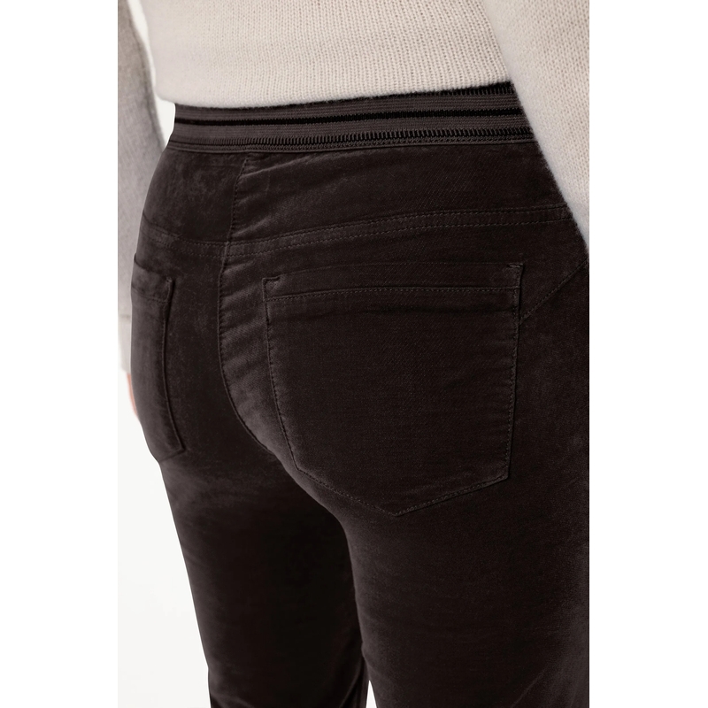 Luisa Cerano Stoffen broek Skinny-Velvet-Pants truffle(Image 5)