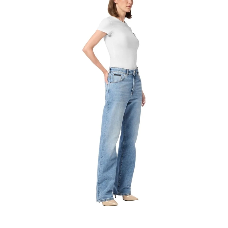 Philipp Plein Jeans mit geradem Bein Stil und Originalität mit dieser 5-Pocket-Hose aus jeansblau(Image 2)
