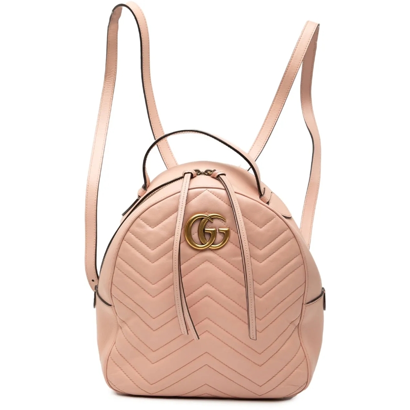 Gucci Rucksack Small GG Marmont Matelasse Leather Backpack rose