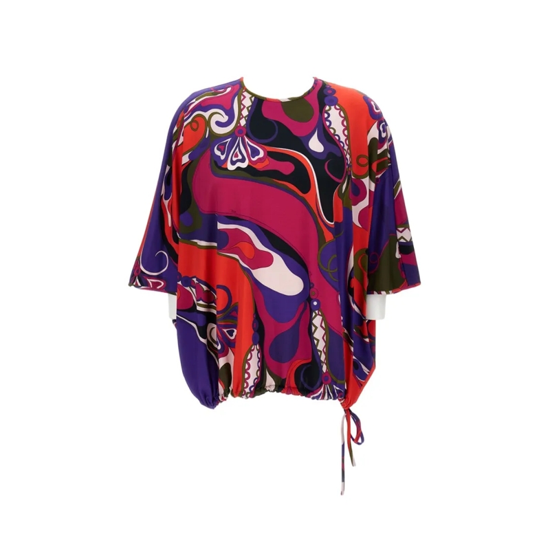 Emilio Pucci Blouse Satin Jersey Blouse Purple