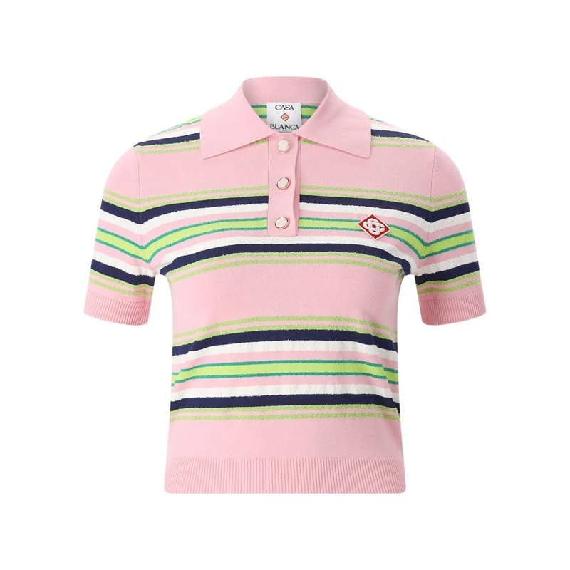 Casablanca Polohemd Poloshirt mit Logo pink