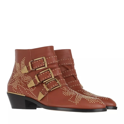 Chloé Susanna Nappa Boots Chestnut Brown Ankle Boot