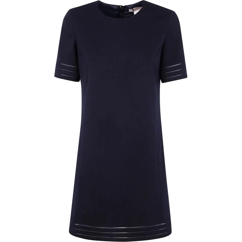 Twin-Set Mini-robe Mini Dress With Short Sleeves Blue