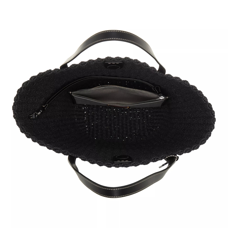 Coach Straw Tote Black | Basket Bag