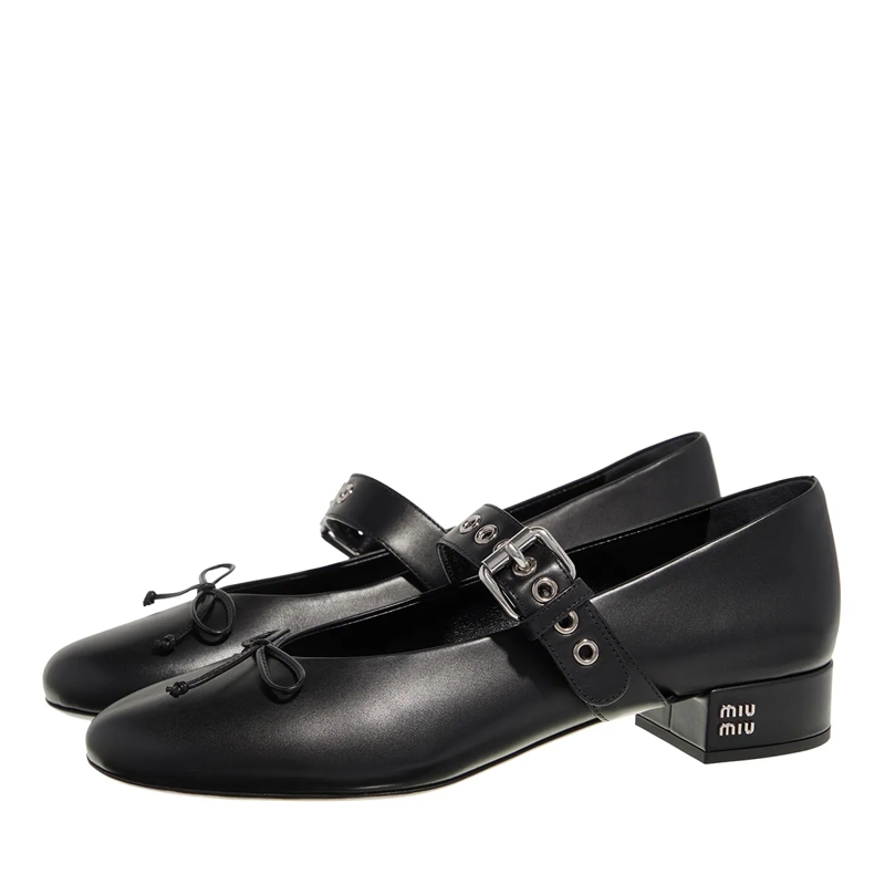 Miu Miu Mary Janes Leather Mary Janes Black