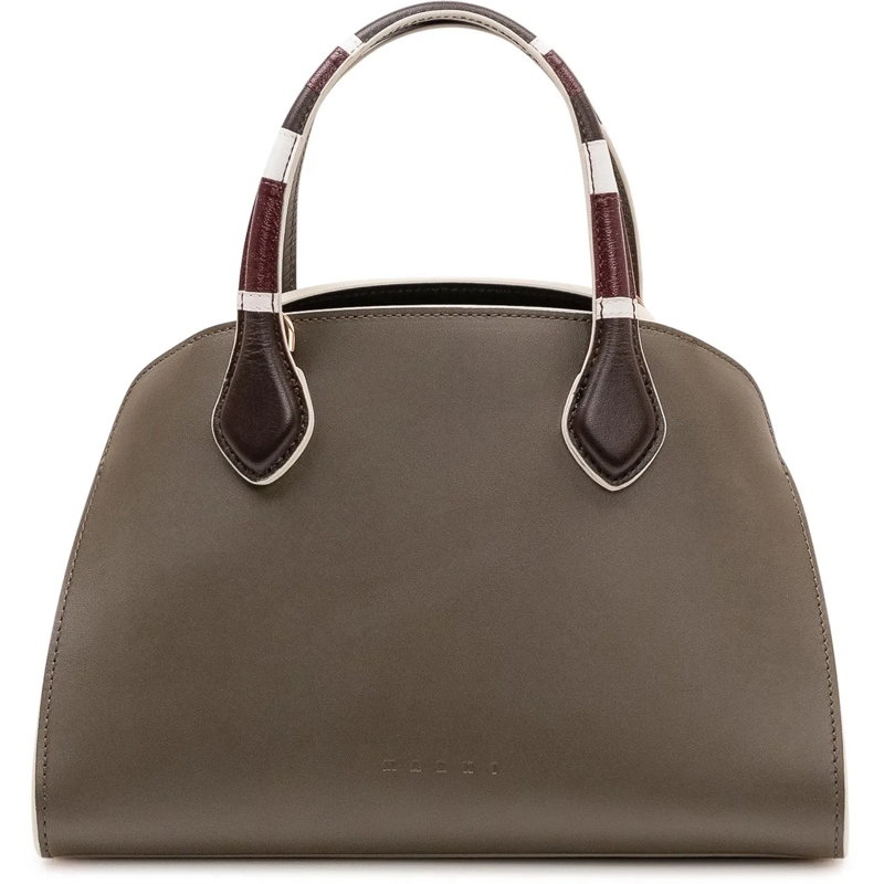 Marni Tote Borsa Overlap Piccola con Tracolla taupe