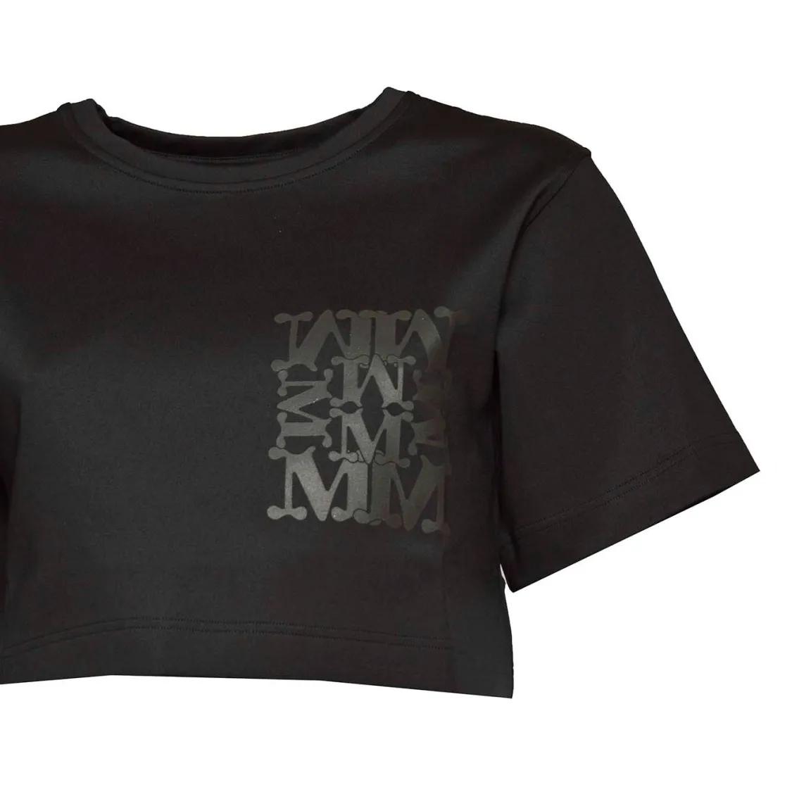 Max Mara Mexico Cropped T-Shirt In Black Jersey Black | T-shirts
