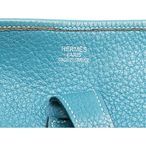 Hermès Sac à bandoulière 2005 Clemence Evelyne II GM blau (Image 18)