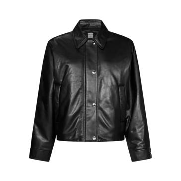 Burberry black store leather jacket