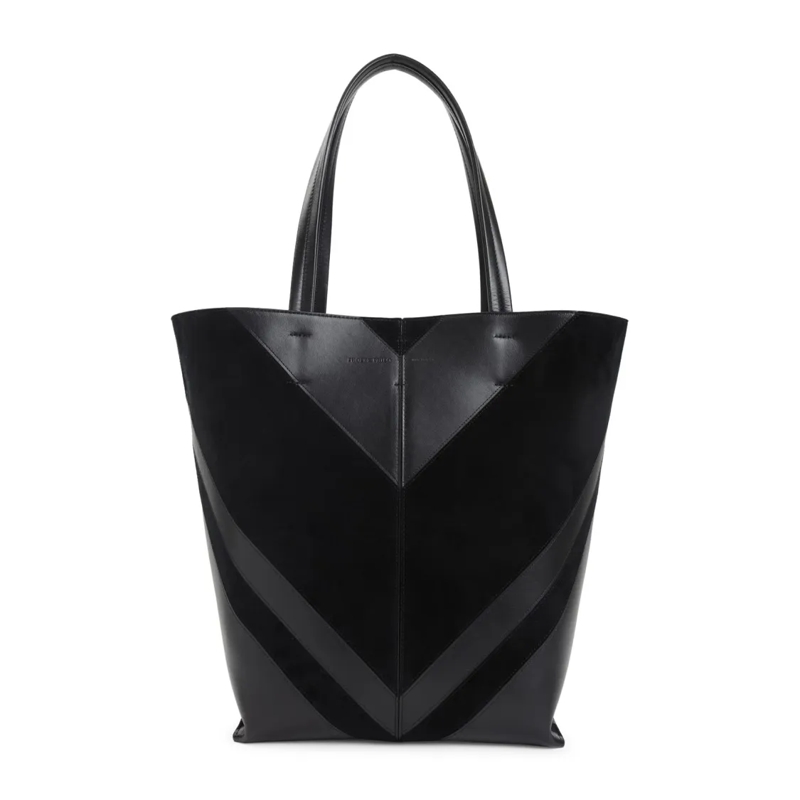 PHOEBE PHILO Fourre-tout Pot Cabas Black Calf Leather Tote Bag Black
