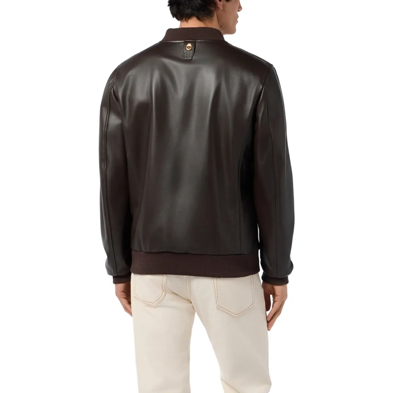 BILLIONAIRE Lederjacke Nappa Leather Bomber Basic braun(Image 2)