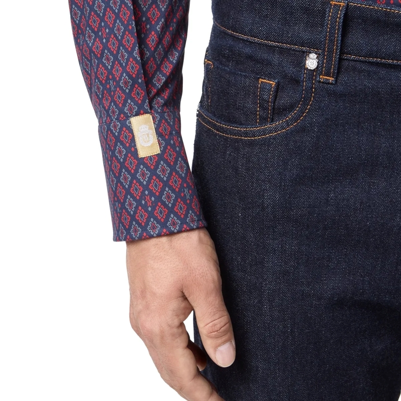 BILLIONAIRE Hemd Hemd Slim Fit dunkel-blau(Image 4)