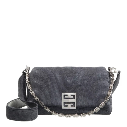 Givenchy Small 4G Soft Bag Quilted Denim Black Borsetta a tracolla
