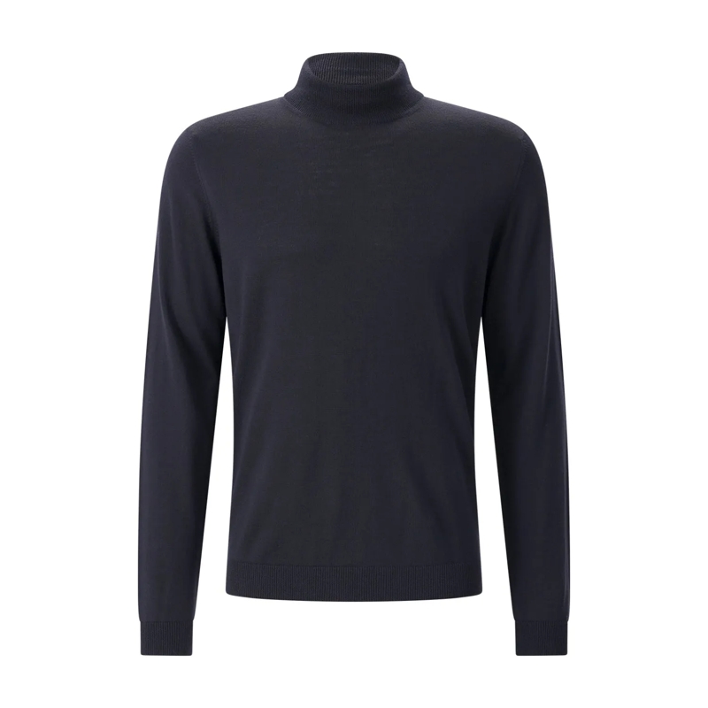 Roberto Collina Pull Rollkragenpullover aus Merinowolle dunkelblau