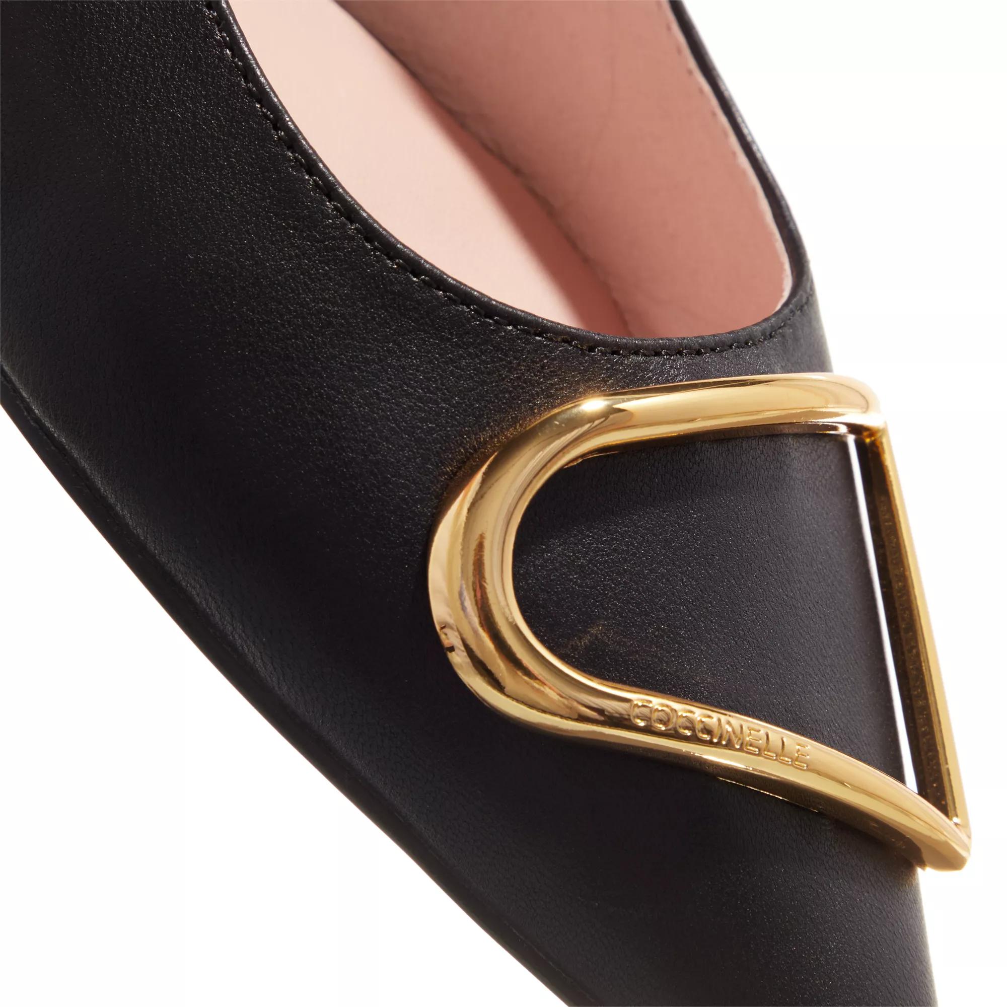 Coccinelle Loafers & ballerina schoenen - Sling Back Flat Smooth Leather in zwart