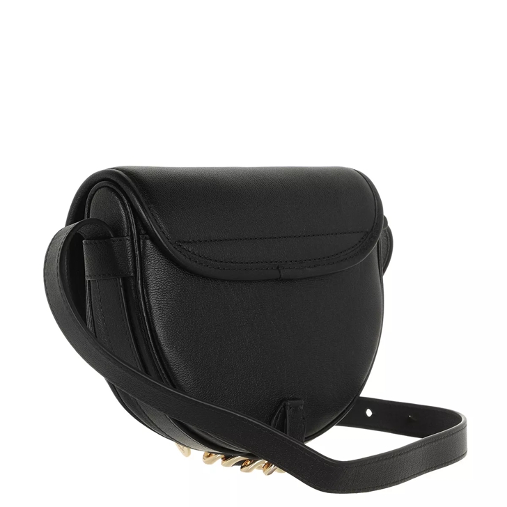 See By Chlo Small Mara Saddle Bag Leather Black Saddle Bag