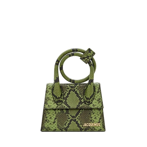 Jacquemus Le Chiquito Noeud Leather Shoulder Bag Green Axelremsväska