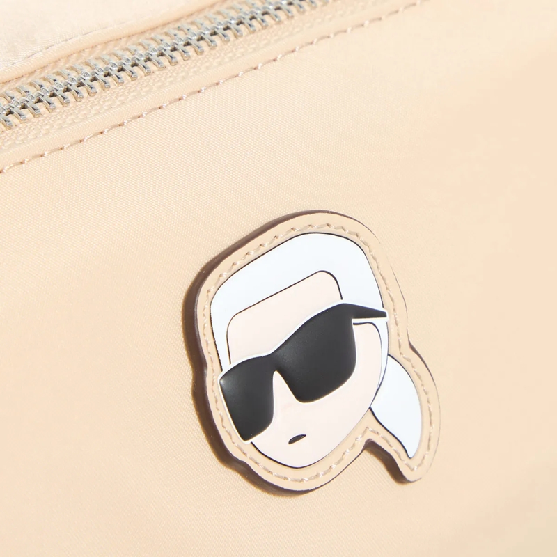 Karl Lagerfeld Crossbody Bag Ikon Nylon Sm Half Moon Sb Trench Beige(Image 4)