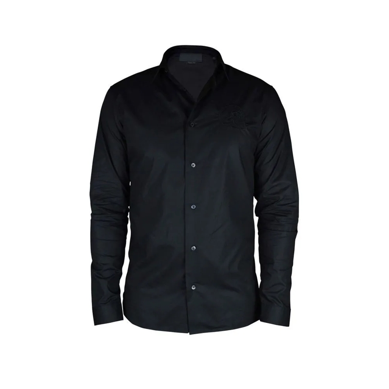 Philipp Plein Hemd Gold Cut Ls Skull Shirt Black