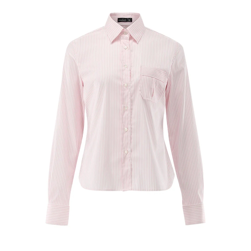 VAN LAACK Bluse Bluse Modern Fit Druck rot