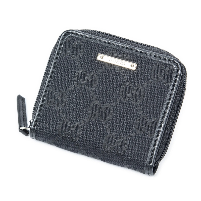 Gucci Crossbody Bag Mini Zip Around Coin Purse schwarz