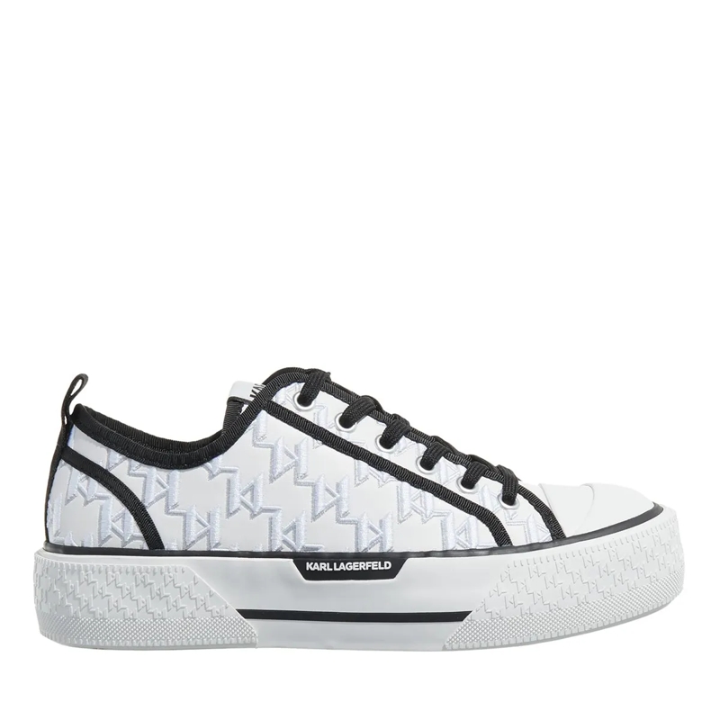 Karl Lagerfeld Low-Top-Sneaker Kampus Max Iii M'Gram Embro Lo White Lthr W/Black