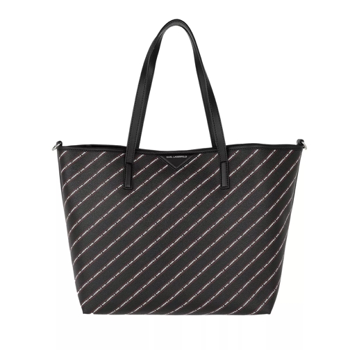 Karl Lagerfeld K/Stripe Logo Shopper Black Shopping Bag