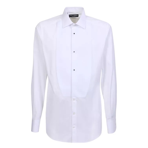 Dolce&Gabbana Classic Tailored-Cut White Shirt Neutrals 