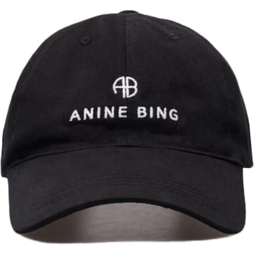 Anine Bing Pet Cap black logo schwarz