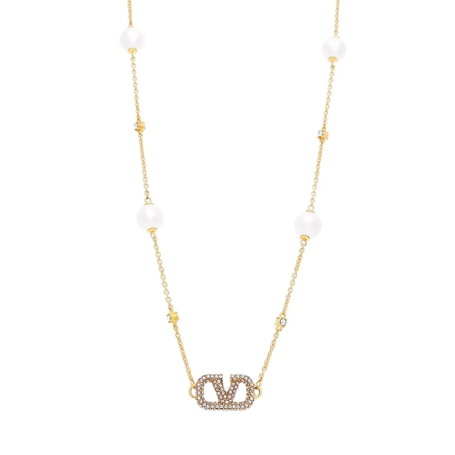 Valentino Garavani Korte Halsketting VLogo Signature Necklace Cream