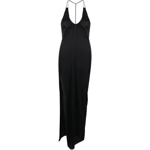 J.W.Anderson Robes midi Halterneck Slit Dress - Black schwarz