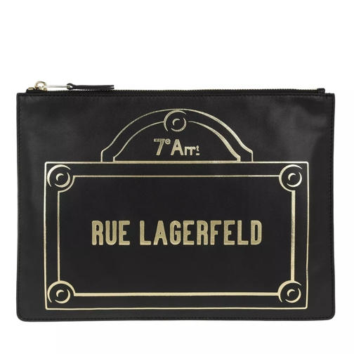 Karl Lagerfeld Rue Lagerfeld Pouch Black Aftonväska med spänne