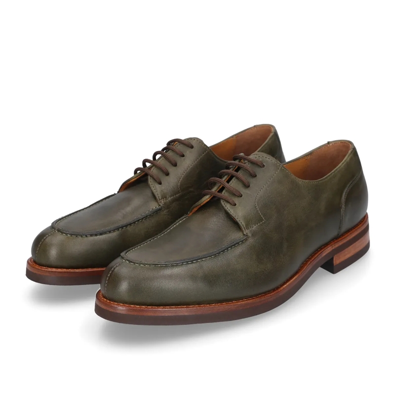 Heinrich Dinkelacker Schnürschuhe Schnürer Genf Norweger N dunkel-grün(Image 2)