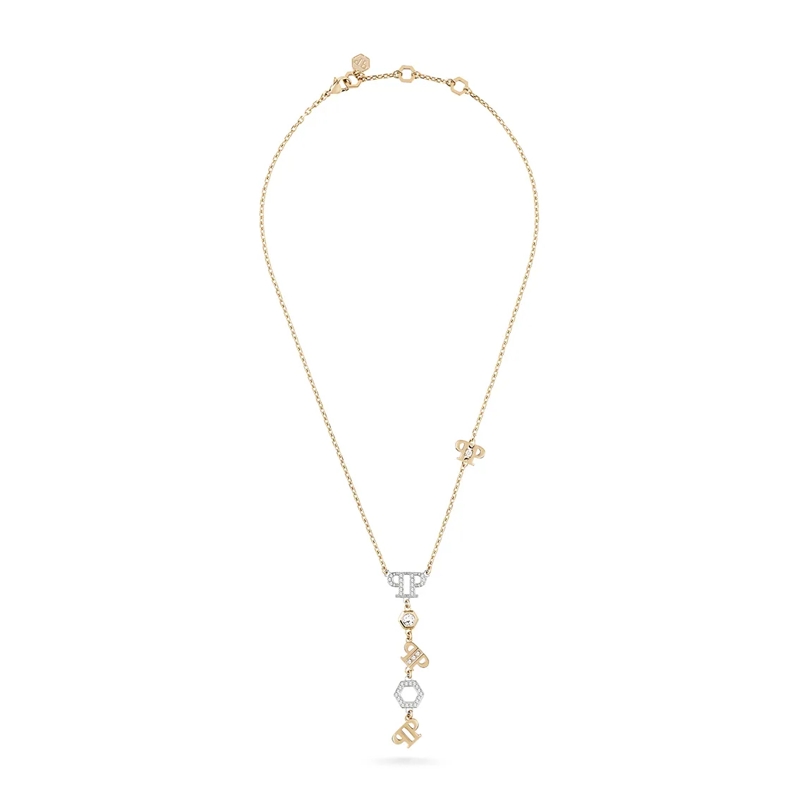 Philipp Plein Mittellange Halskette Halskette Pp Elements gold