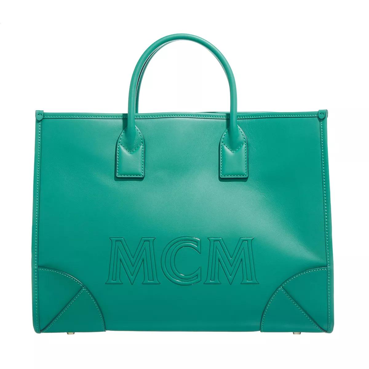 Mcm tote online blue