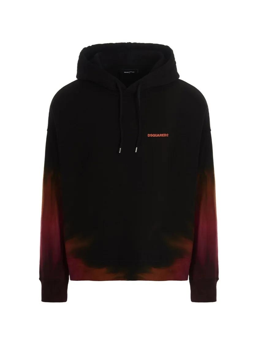 Thumbnail - Dsquared2 - 'D2 Flame' Hoodie - Größe XS - schwarz