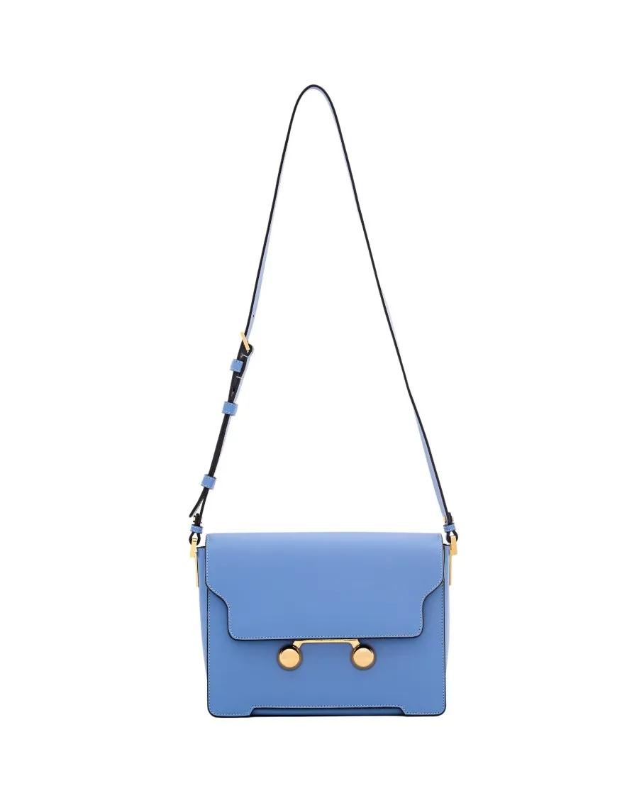 Marni Shopper - Medium Leather Shoulder Bag - Gr. unisize - in Blau - für Damen