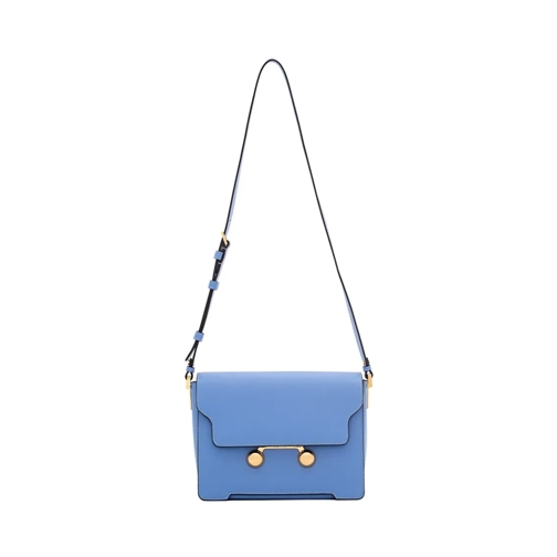 Marni Medium Leather Shoulder Bag Blue Borsa a tracolla