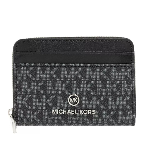 MICHAEL Michael Kors Sm Za Coin Card Case Blk/Opticwht Portafoglio con cerniera