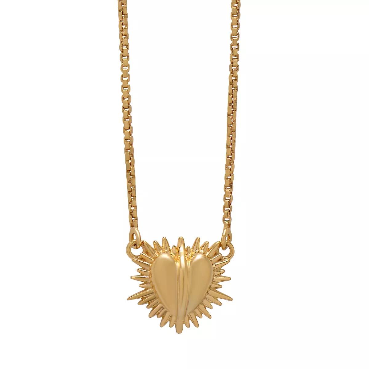 Rachel Jackson London Halskette - Electric Love Mini Heart Necklace - Gr. unisize - in Gold - für Damen