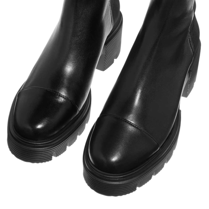 Stretch on sale booties black