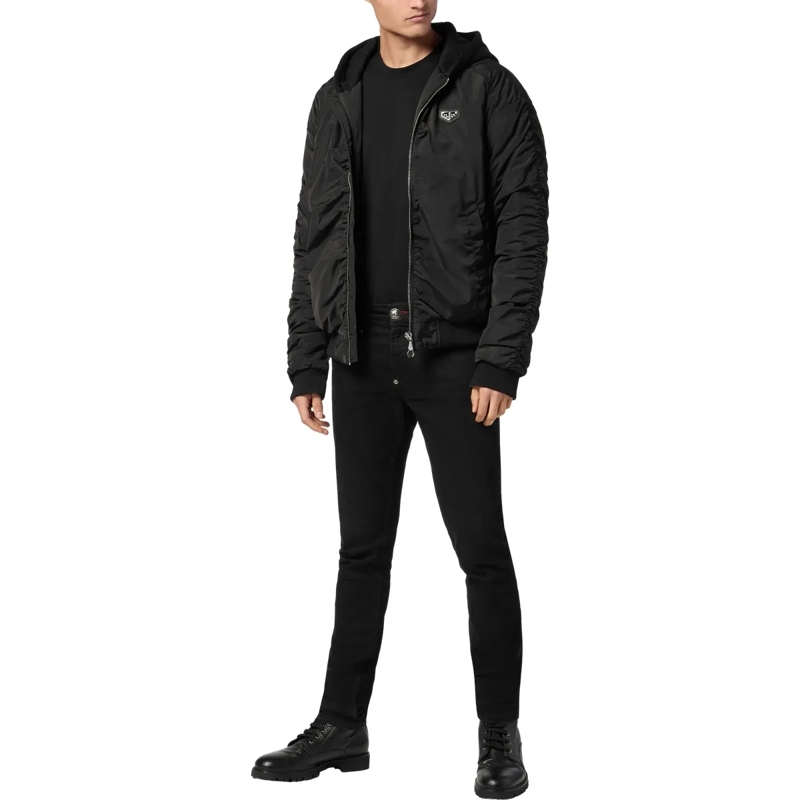 Philipp Plein Lederjacke Jacke schwarz(Image 5)