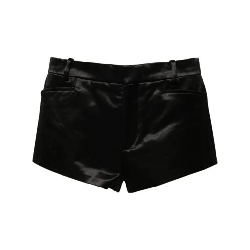 Tom Ford Black Satin Tailored Shorts Black Casual Shorts