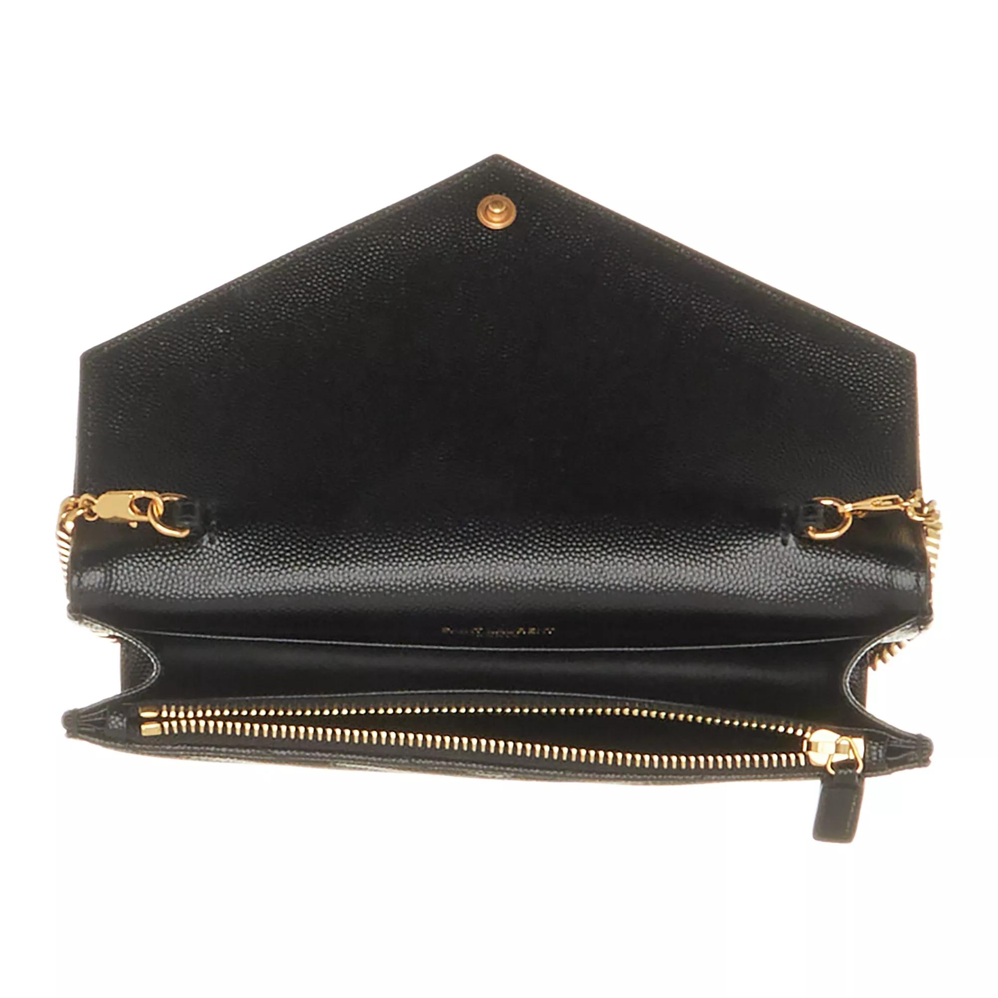 Saint Laurent Ysl Chain Wallet Monogram Nero Wallet On A Chain