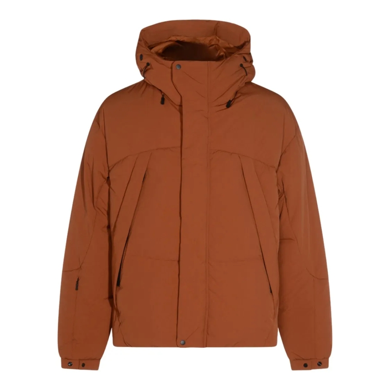 JG1 Donsjas Rust Padded Coat With High Collar Brown